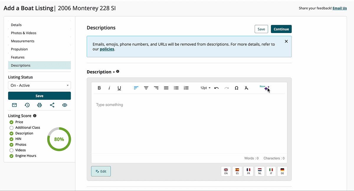 AI-powered Descriptions AI-powered Description demo