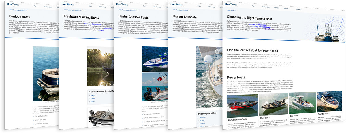 Boat Trader Type Pages Boat Trader type pages screenshot
