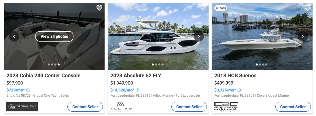 Images carousel screenshot